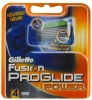 GILLETTE FUSION PROGLIDE POWER 4STUKS